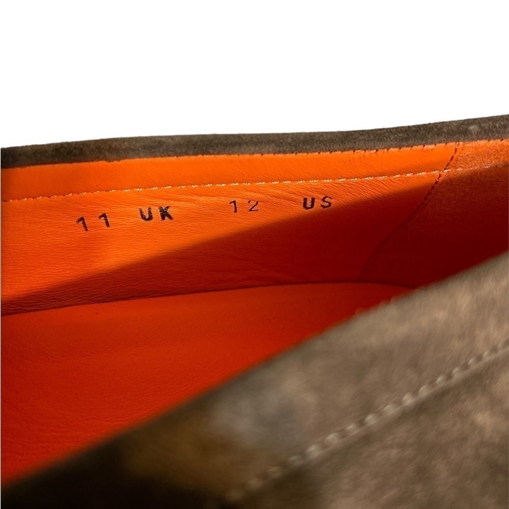 Santoni Faith Suede Loafer in Dark Brown-12 - Picture 9 of 15